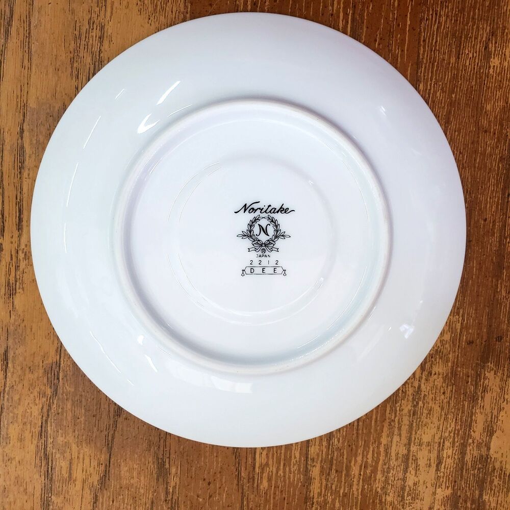 Vintage Noritake Dee 2212 Bone China Saucers Blue Green Floral Japan Lot of 3 - Picture 9 of 9